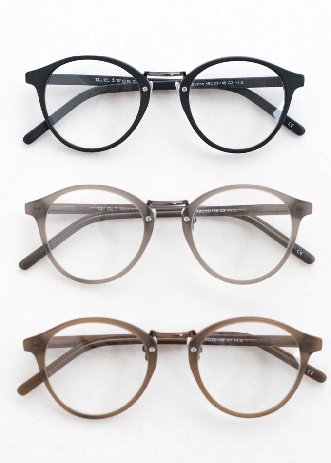 Reading Glasses - Boston Matte Grey