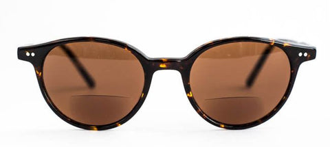 Bifokala solglasögon i rund modell - Roma DK Brown